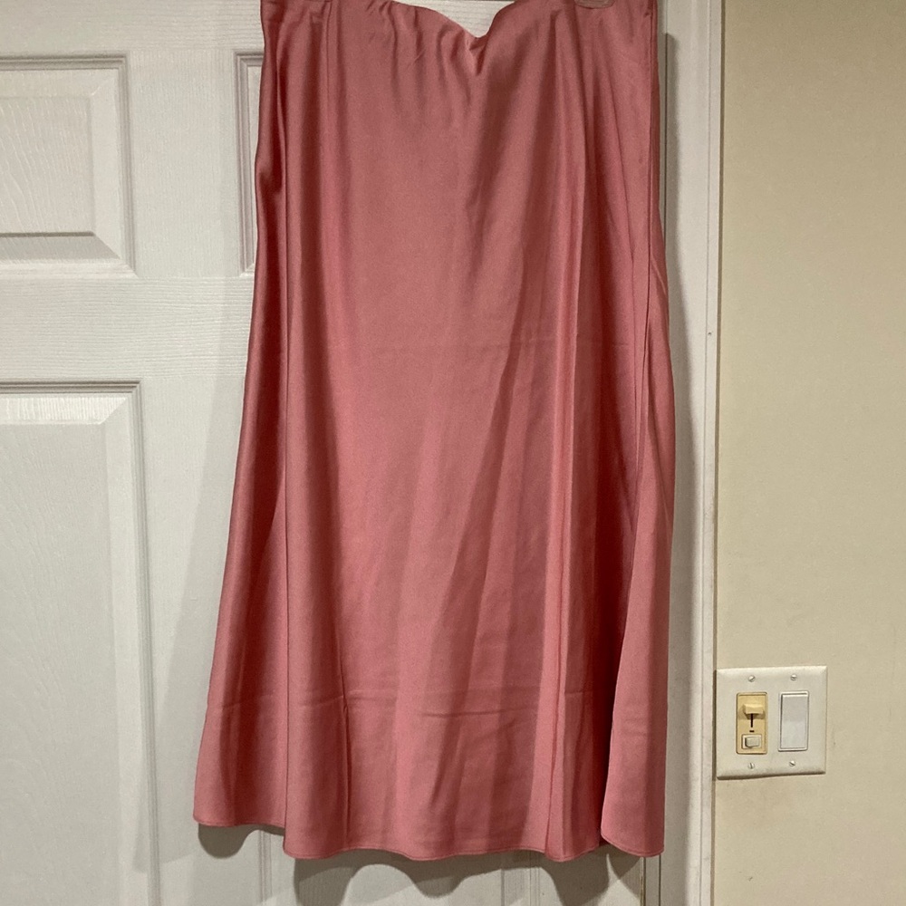 JCREW midi / slip  Pink Women's Skirt Sz L